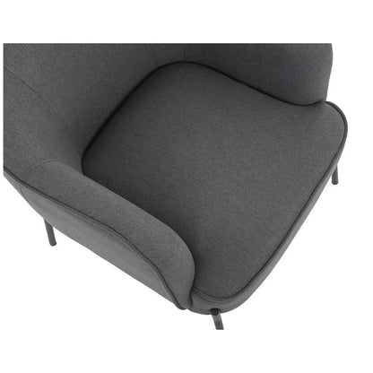 Upholstered Armchair Dark Grey - Mekamart Australia