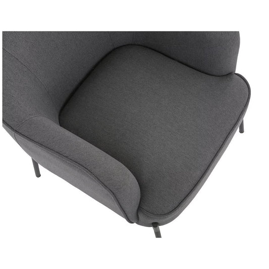 Upholstered Armchair Dark Grey - Mekamart Australia