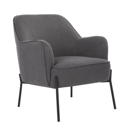 Upholstered Armchair Dark Grey - Mekamart Australia