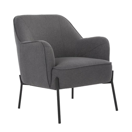 Upholstered Armchair Dark Grey - Mekamart Australia