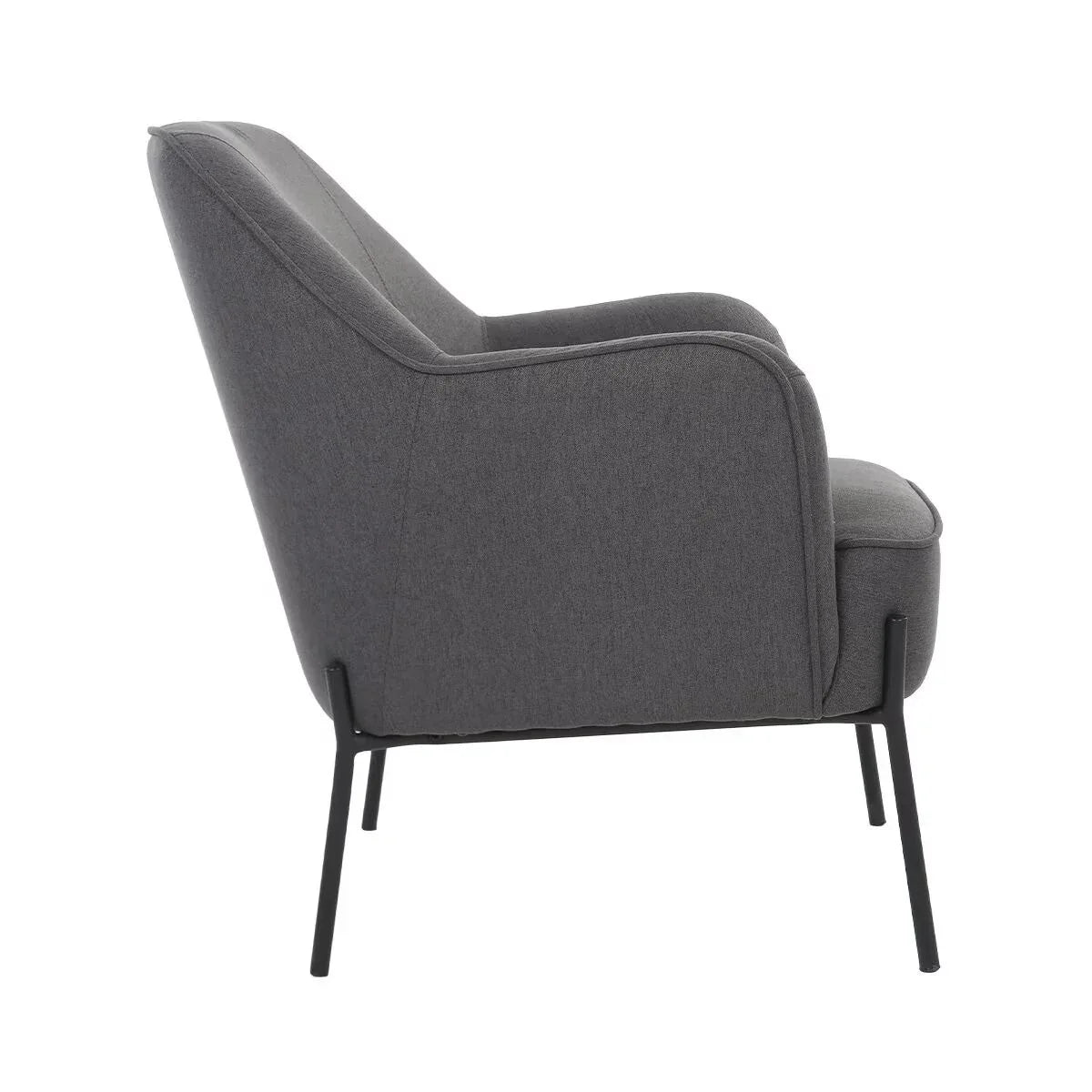 Upholstered Armchair Dark Grey - Mekamart Australia