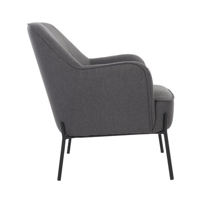 Upholstered Armchair Dark Grey - Mekamart Australia