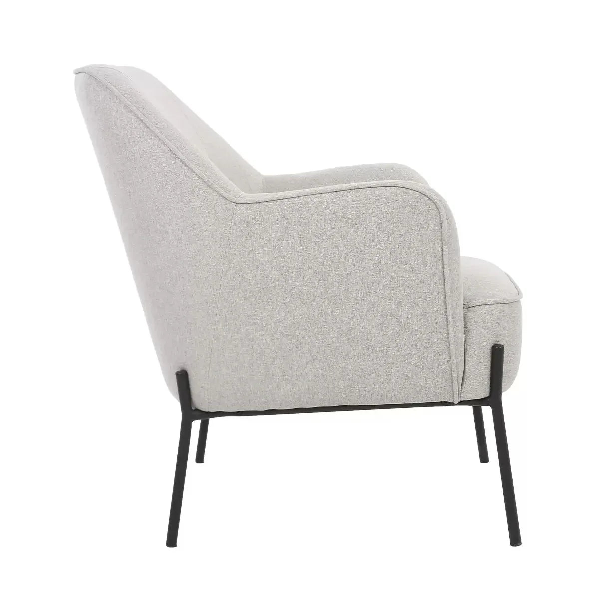 Hugo upholstered armchair ivory - Mekamart Australia