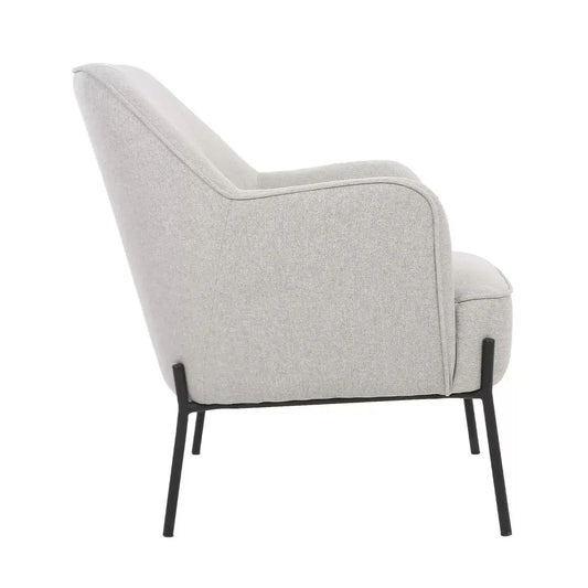 Hugo upholstered armchair ivory - Mekamart Australia