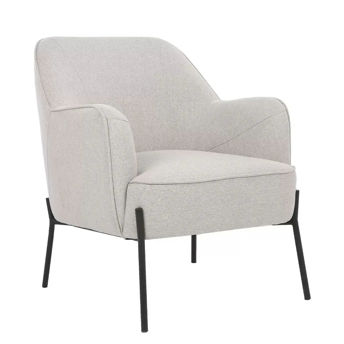 Hugo upholstered armchair ivory - Mekamart Australia