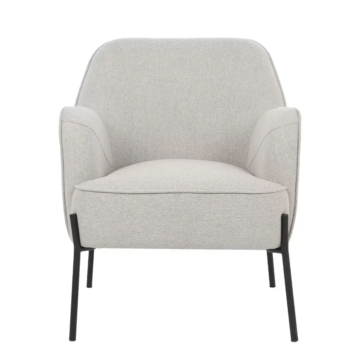Hugo upholstered armchair ivory - Mekamart Australia