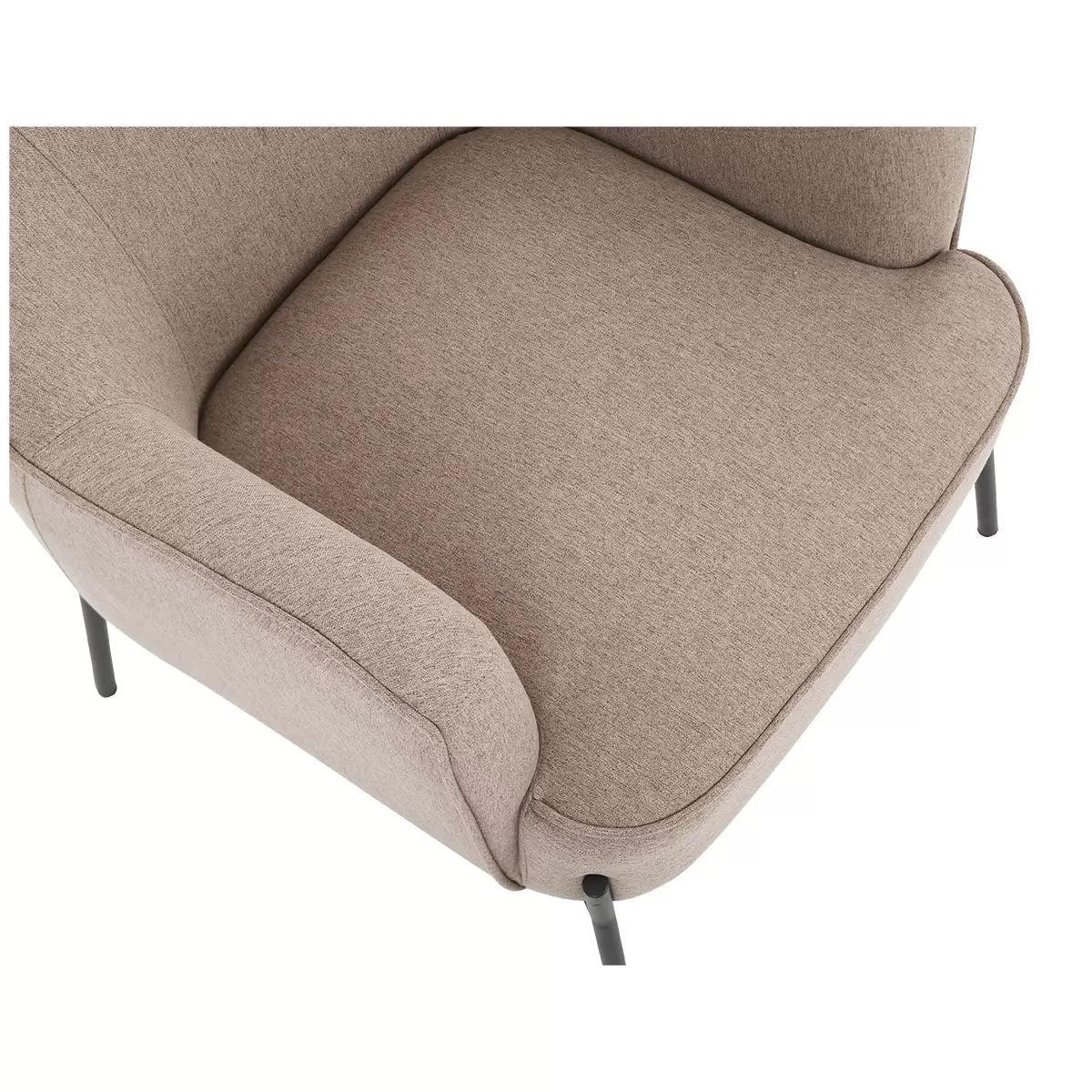 Hugo upholstered armchair light brown - Mekamart Australia