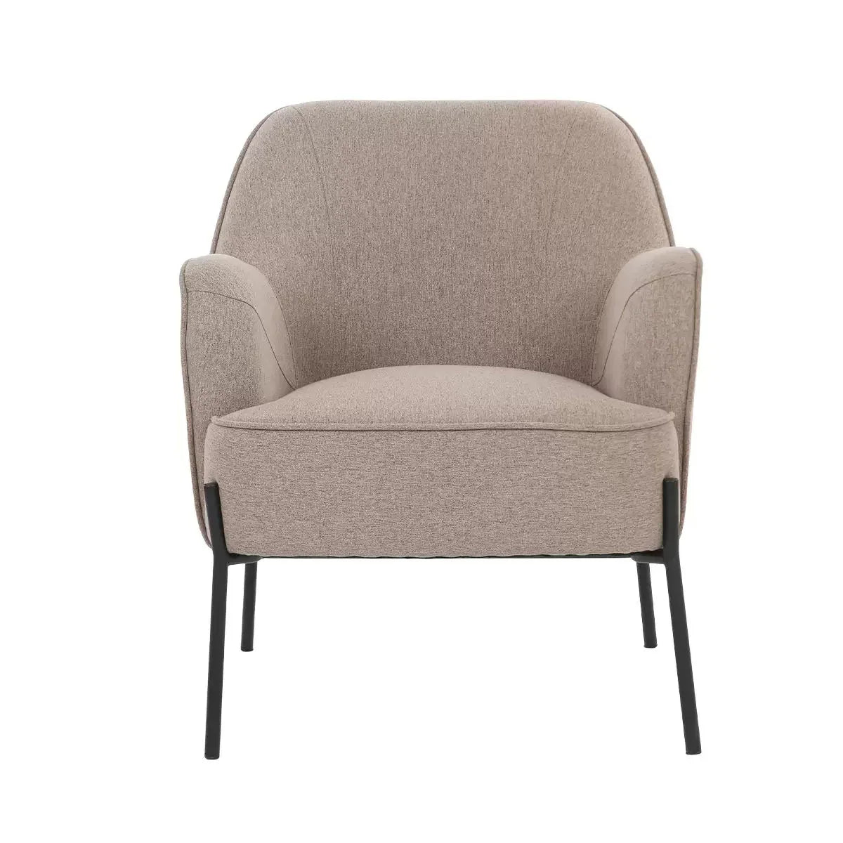 Hugo upholstered armchair light brown - Mekamart Australia