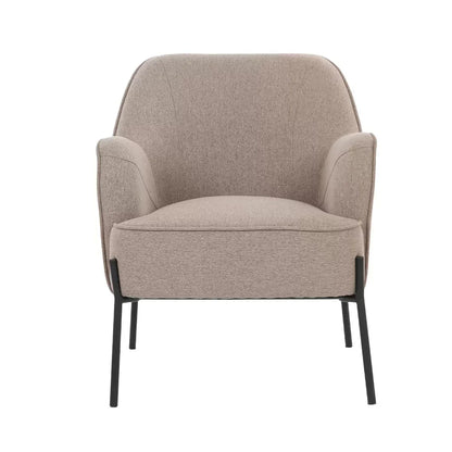 Hugo upholstered armchair light brown - Mekamart Australia