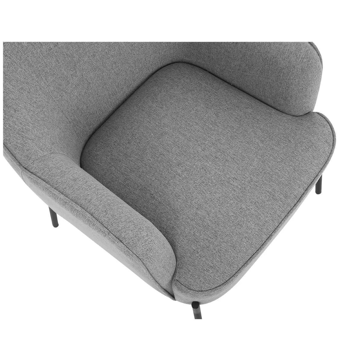 Hugo upholstered armchair light grey - Mekamart Australia