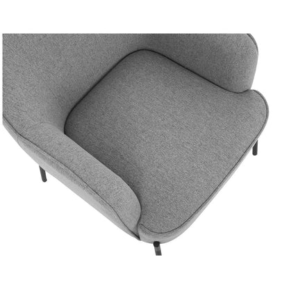 Hugo upholstered armchair light grey - Mekamart Australia