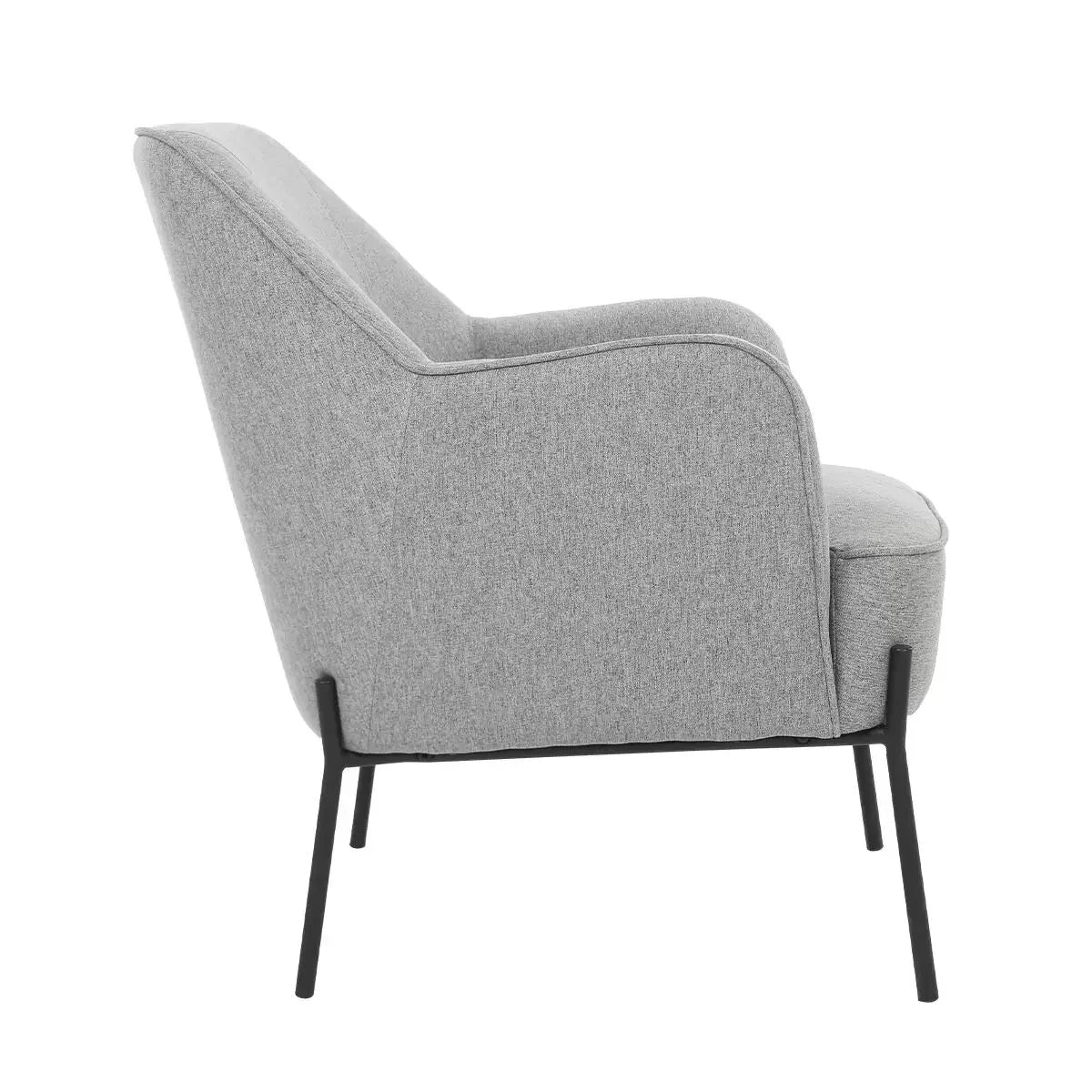 Hugo upholstered armchair light grey - Mekamart Australia