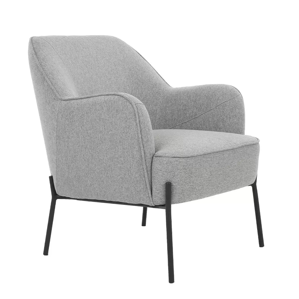 Hugo upholstered armchair light grey - Mekamart Australia