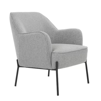 Hugo upholstered armchair light grey - Mekamart Australia