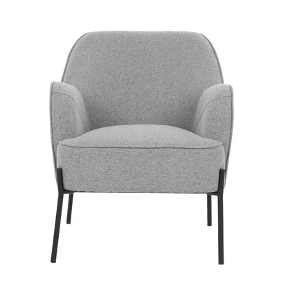 Hugo upholstered armchair light grey - Mekamart Australia