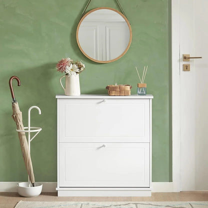 2 Drawer Shoe Cabinet Storage Unit - Mekamart Australia