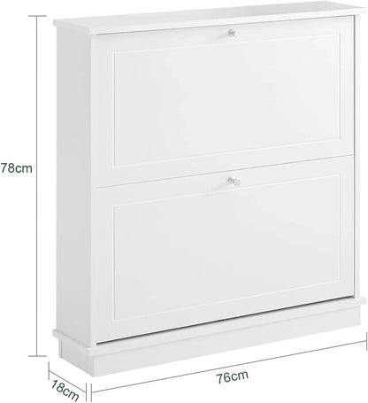 2 Drawer Shoe Cabinet Storage Unit - Mekamart Australia