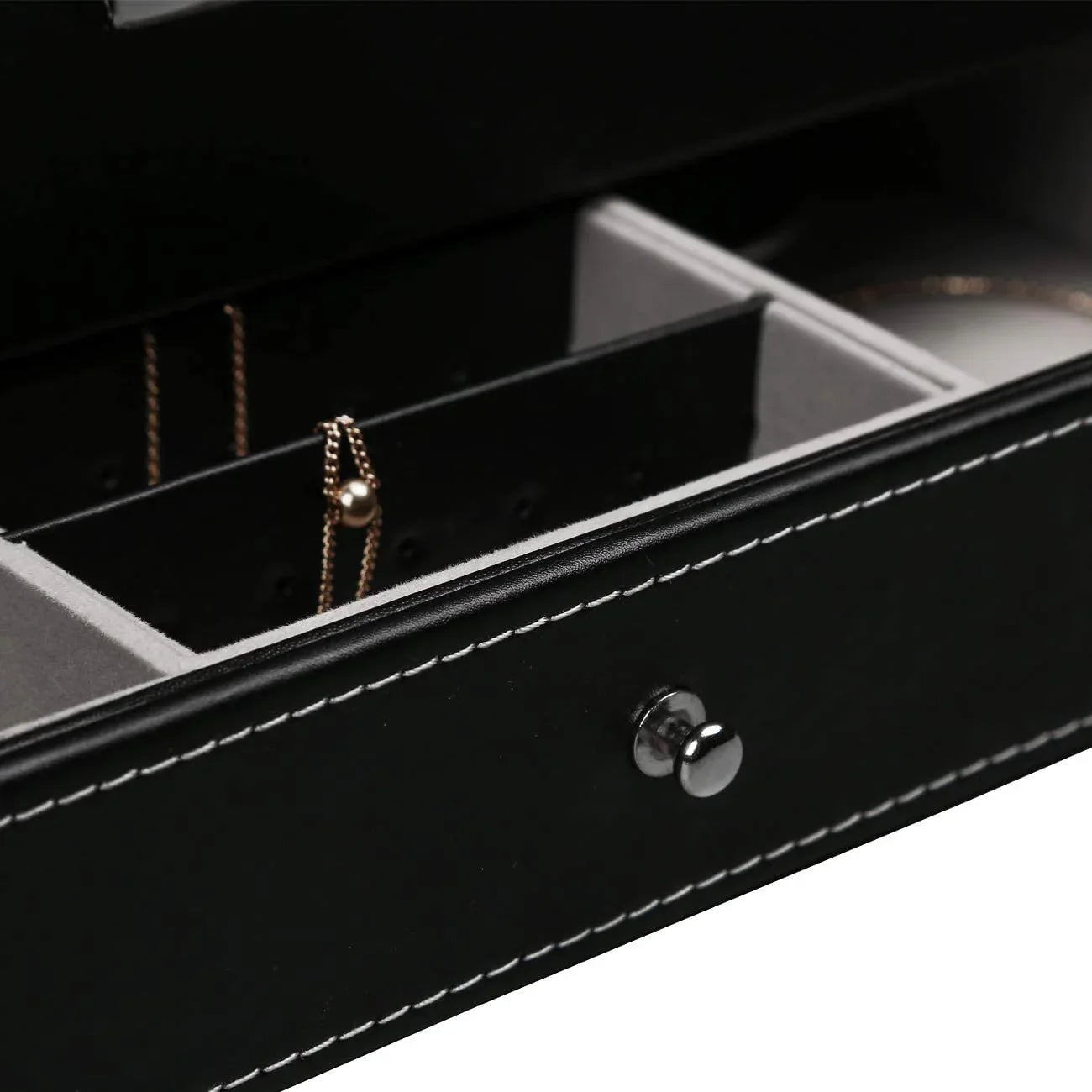 12 Slot PU Leather Lockable Watch and Jewelry Storage Boxes (Black) - Mekamart Australia