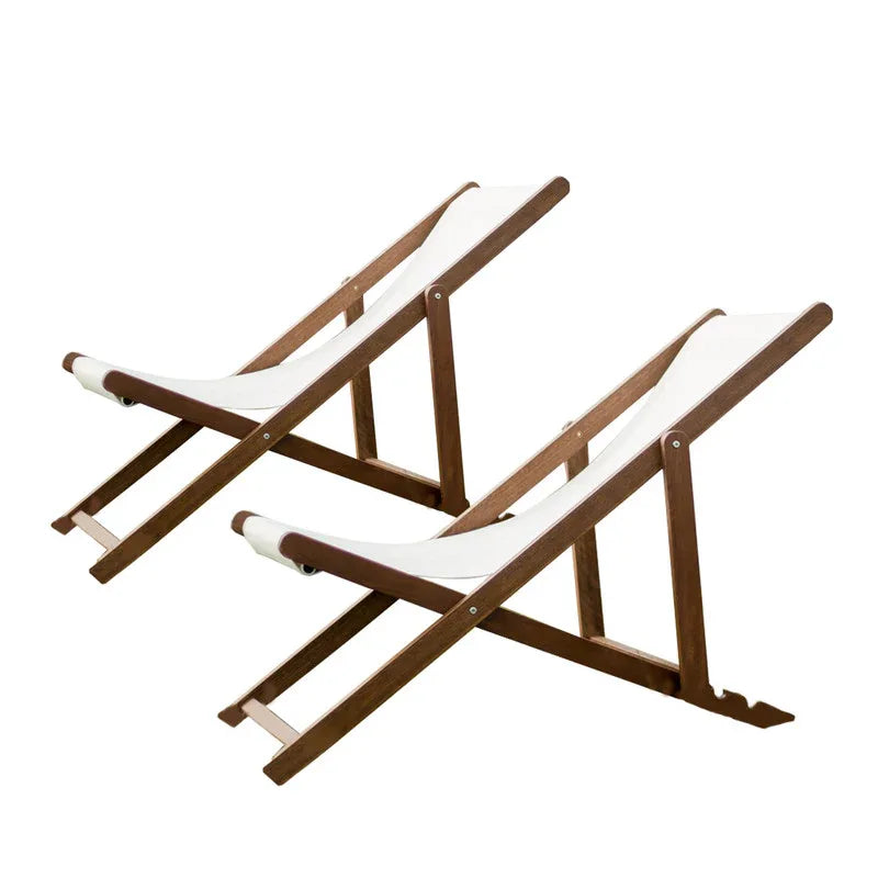 Set of 2 maculata beach chairs - Mekamart Australia