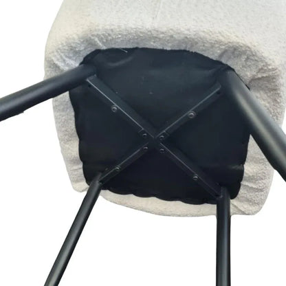 Neo Cindy Ivory Fabric Dining Chair 2PC - Mekamart Australia