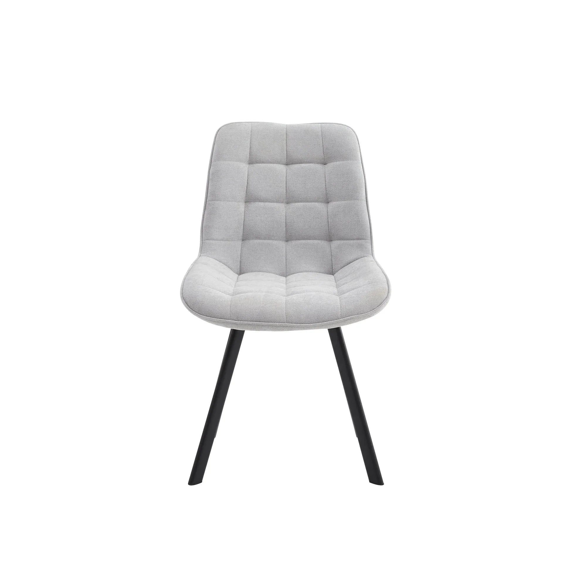 4PCS Neo Softy Light Grey Fabric Dining Chairs - Mekamart Australia