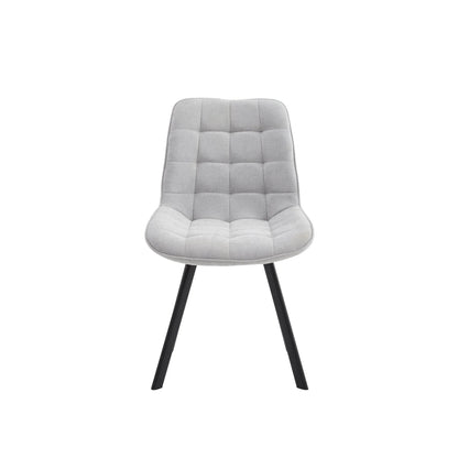 4PCS Neo Softy Light Grey Fabric Dining Chairs - Mekamart Australia