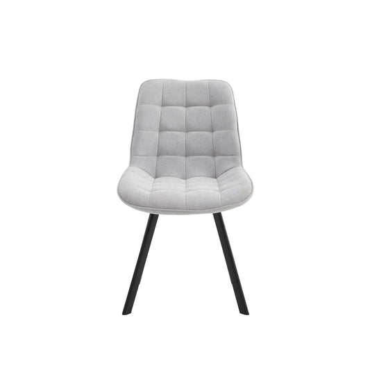 4PCS Neo Softy Light Grey Fabric Dining Chairs - Mekamart Australia