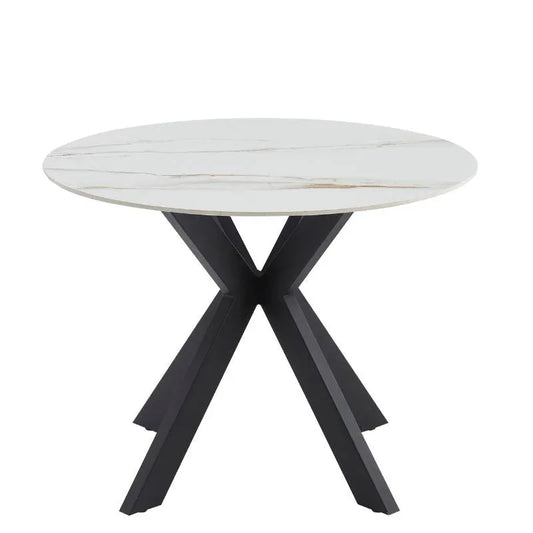 Tracey Round Marble Stone Dining Table - Mekamart Australia