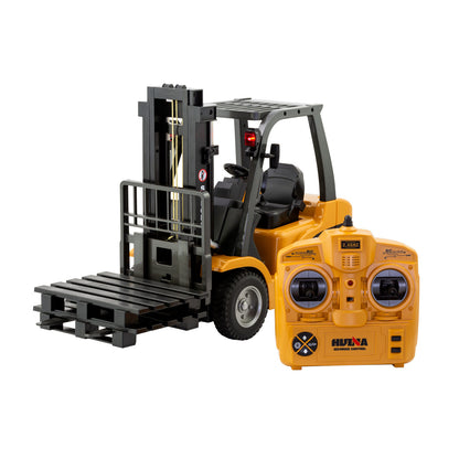 1:10 Scale 2.4G 8-Channel Metal Remote Control Forklift Construction Vehicle with Lifting Function & Sound