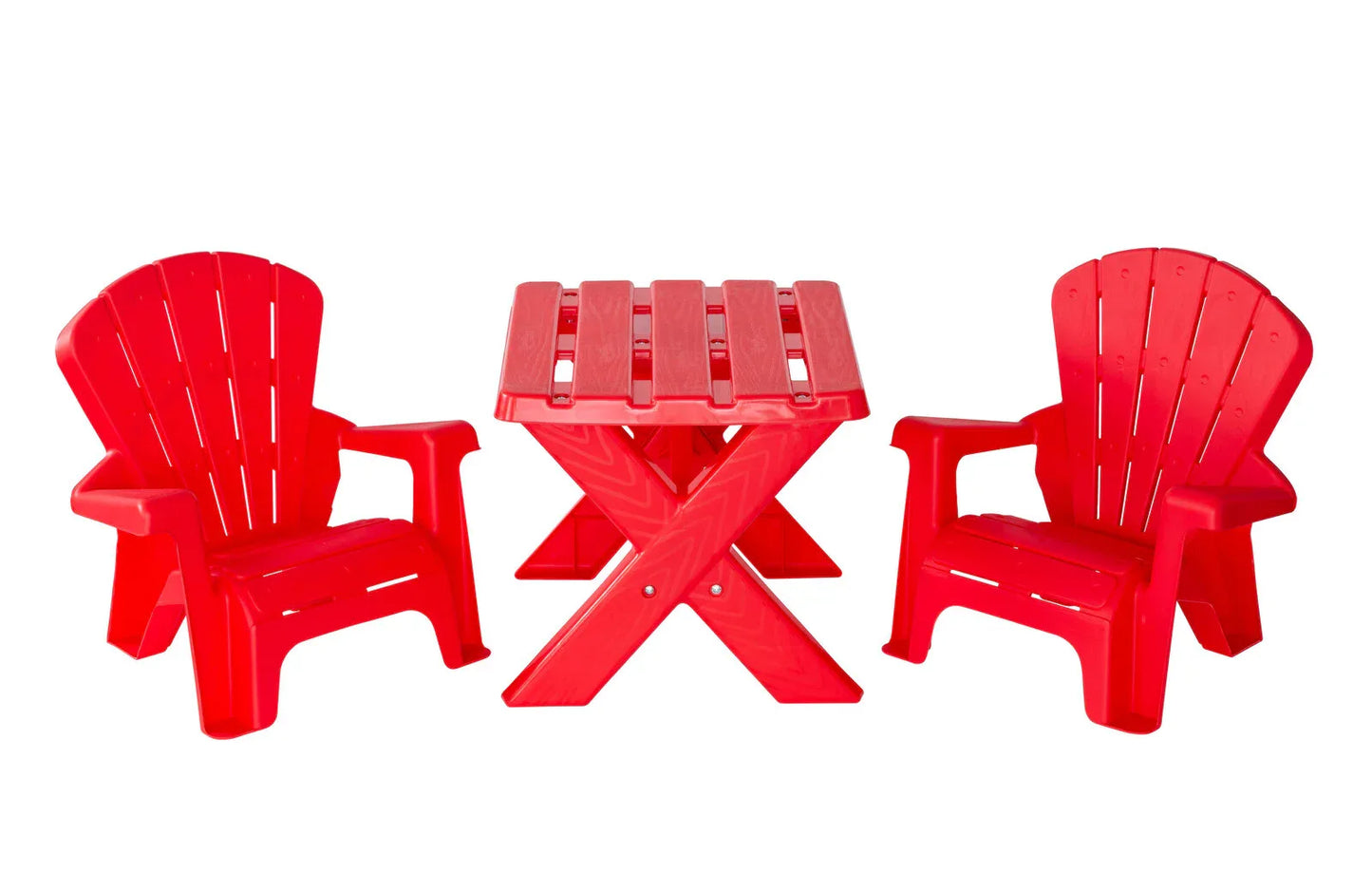 Kids Durable Table and Two Child-sized Chairs Set - Red - Mekamart Australia