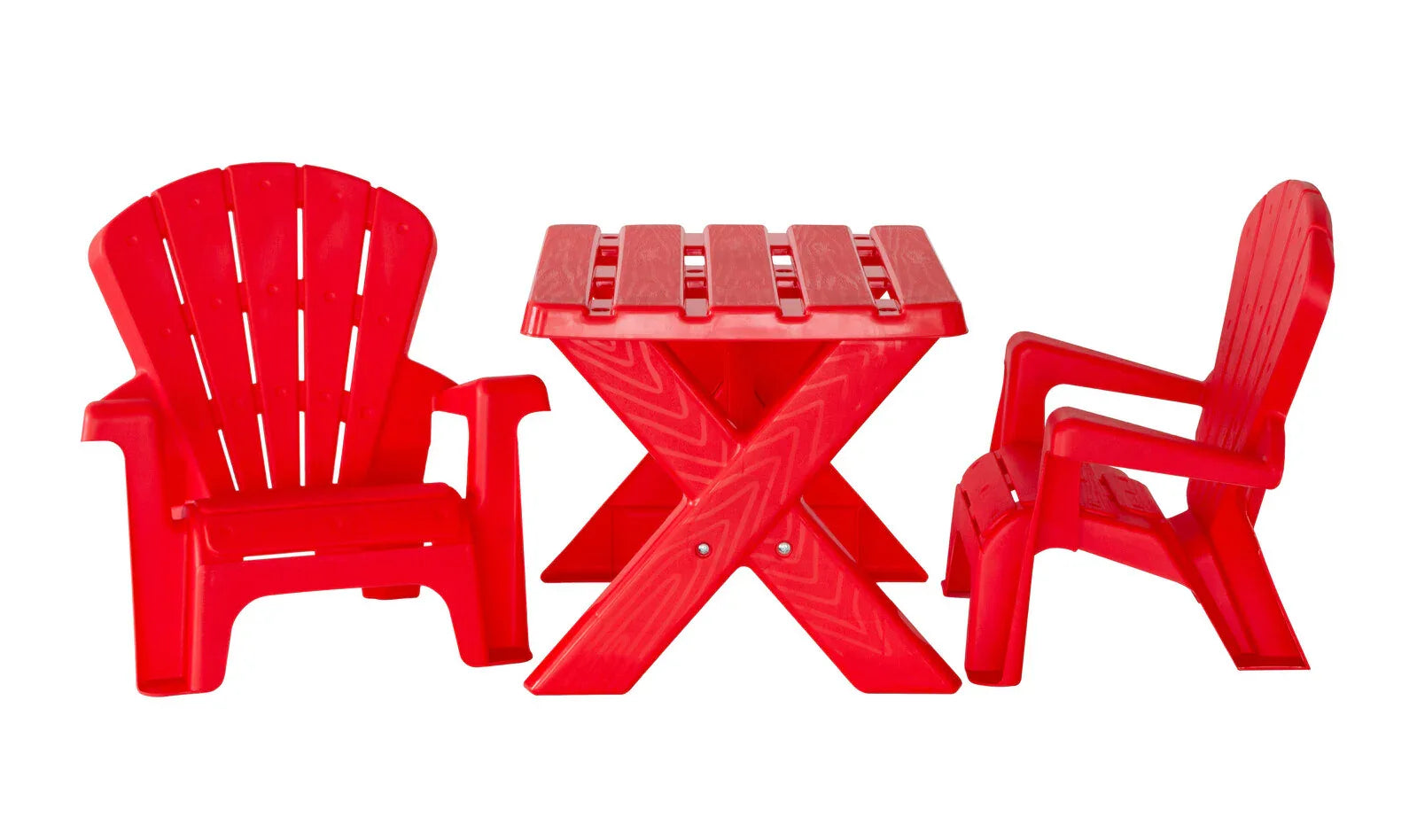 Kids Durable Table and Two Child-sized Chairs Set - Red - Mekamart Australia