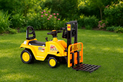 Kids Manual Forklift Ride-On with Working Mast Lift and Pallet