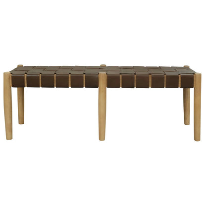 Elliot Leather Bench (Natural)