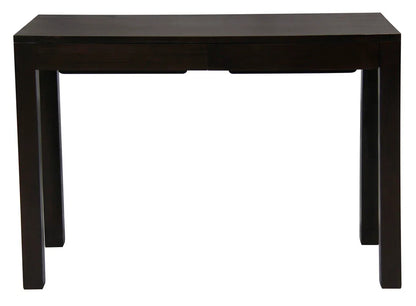Amsterdam Solid Mahogany Timber 2 Drawer Desk (Chocolate) - Mekamart Australia