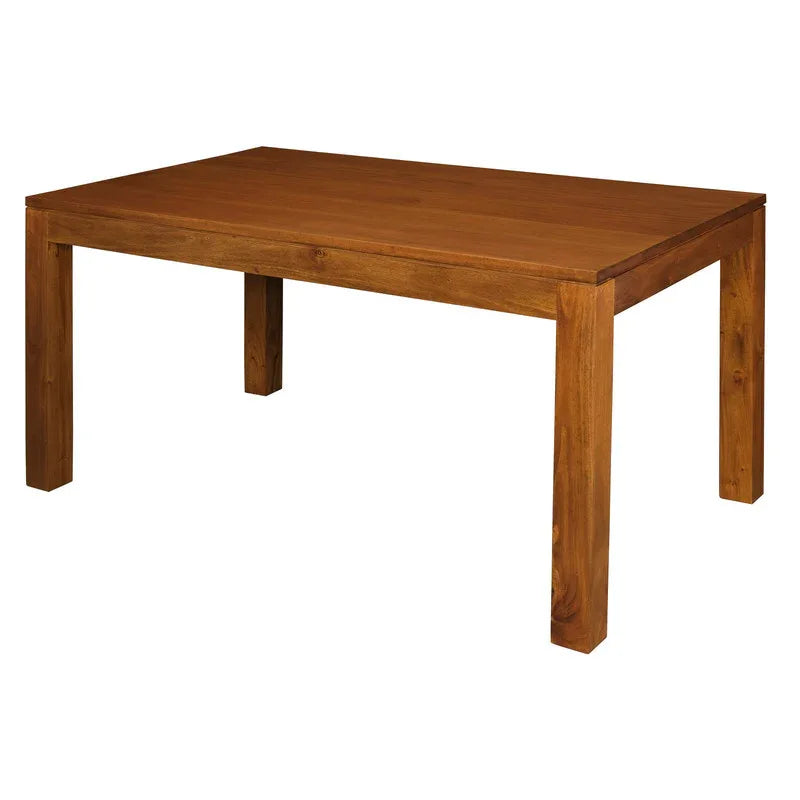 Amsterdam Solid Mahogany Timber Dining Table 120 x 70 cm (Light Pecan) - Mekamart Australia