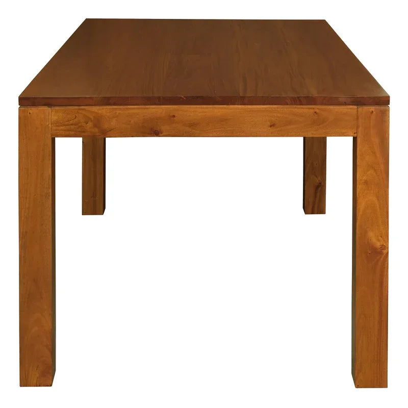 Amsterdam Solid Mahogany Timber Dining Table 120 x 70 cm (Light Pecan) - Mekamart Australia