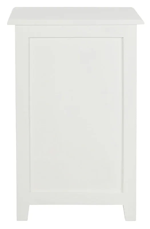 Tasmania 1 Drawer Solid Mahogany Timber Lamp Table (White)