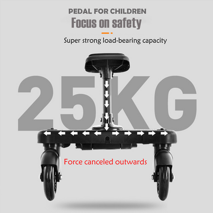 Baby Jogger Glider Board 2 in 1 Kid Stroller Board with Dismountable Seat AU black wheel