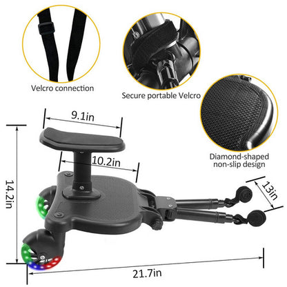Baby Jogger Glider Board 2 in 1 Kid Stroller Board with Dismountable Seat AU Luminous wheel