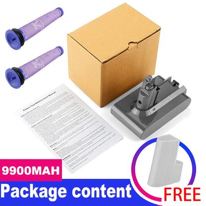 9900MAH For Dyson V6 Battery SV03 SV04 SV09 DC58 DC59 DC61 DC62 DC74 v6 Animal - Mekamart Australia