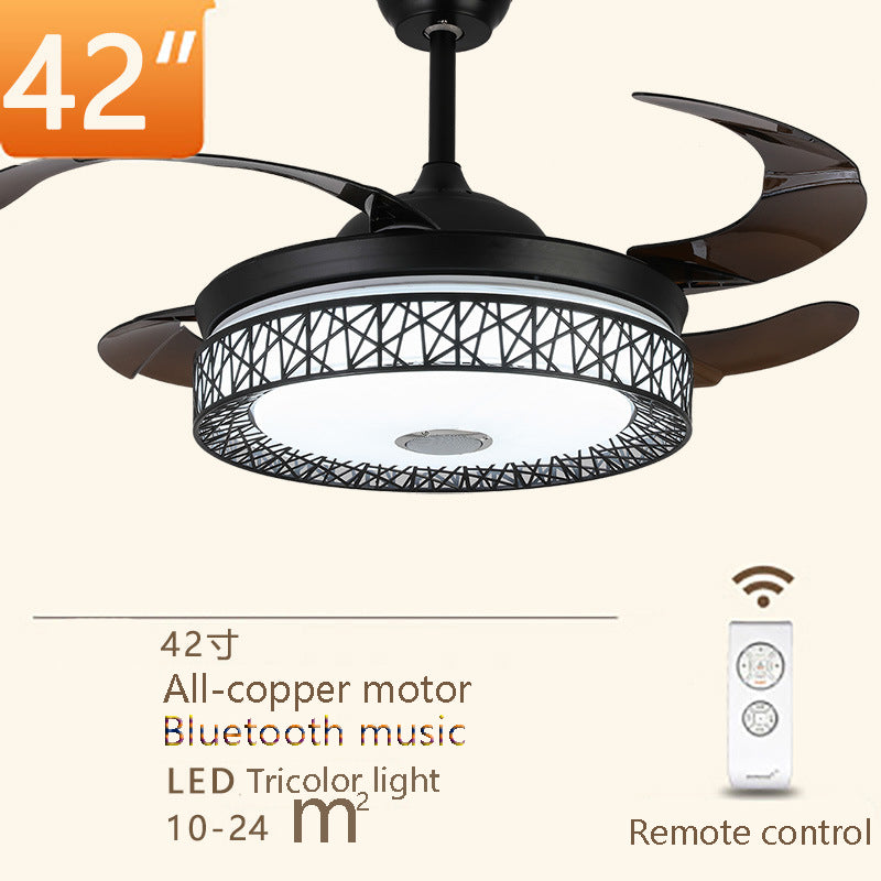 Maxkon 42 Inch Ceiling Fan with Light 3 Color MUSIC Remote Control Timer MUSIC