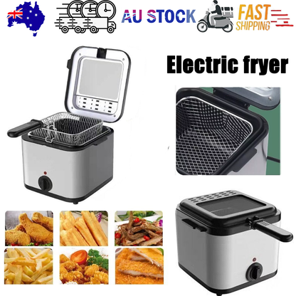 Electric Deep Fryer 2.5L French Frie Machine Oil Hot Pot Fried Chicken Grill