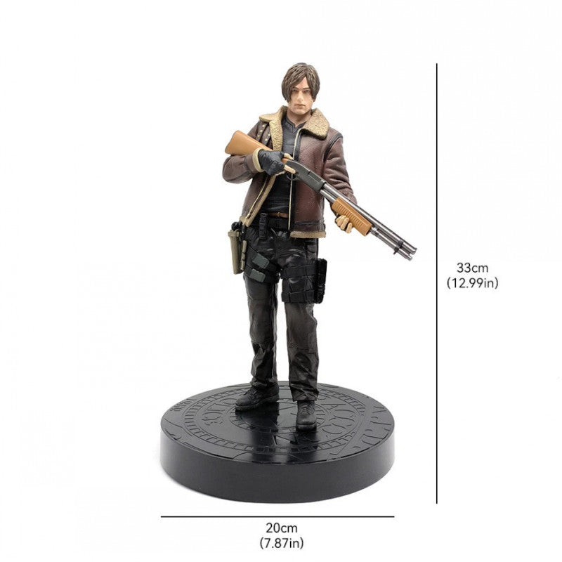 Resident Evil Leon Scott Kennedy Figure Game Model Statue Toy 33cm