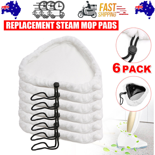 6PCS For H2O H20 Steam Mop Pads Replacement Reusable Washable Cloths Microfiber