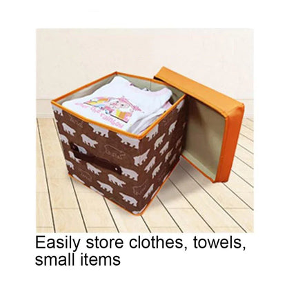 Folding Ottoman Storage Stool Cube Footstool Stool Blanket Box With Cover AU - Mekamart Australia