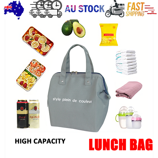 Insulated Thermal Cooler Lunch Bag Portable Picnic Storage Bag Pouch 22*14*25cm