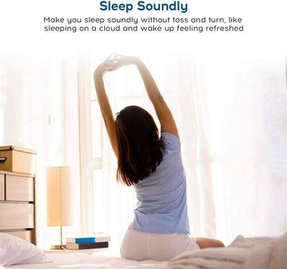 Bamboo Pillowtop Mattress Topper Luxury Bedding Mat Pad Protector Cover Single 90 x 190 cm - Mekamart Australia