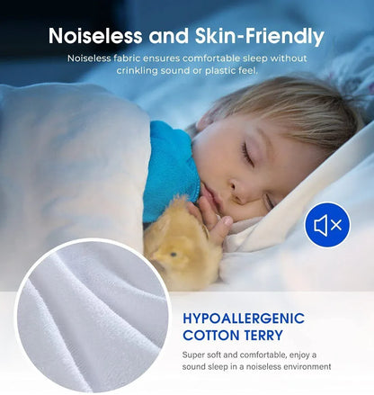 100% Terry Cotton Fitted Mattress Protector Waterproof King - Mekamart Australia