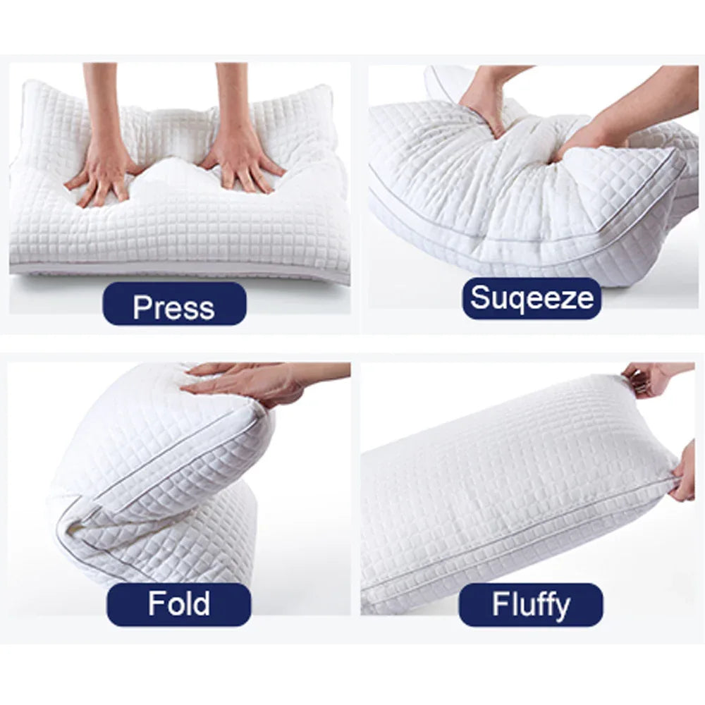 2xKing Quality Pillows Cotton Hotel Adjustable Home Pillows Down Alternative Pillows - Mekamart Australia