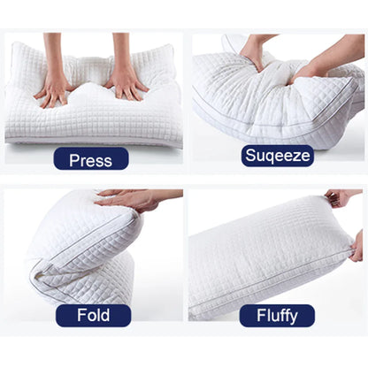 2xKing Quality Pillows Cotton Hotel Adjustable Home Pillows Down Alternative Pillows - Mekamart Australia